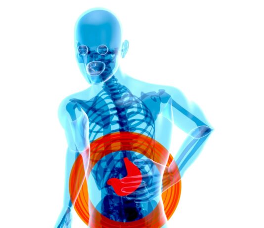 “식후에 배가 더 아파요”… ‘담낭’은 말이 없는 장기지만, 신호는 분명합니다 a skeleton with a red circle around it's stomach