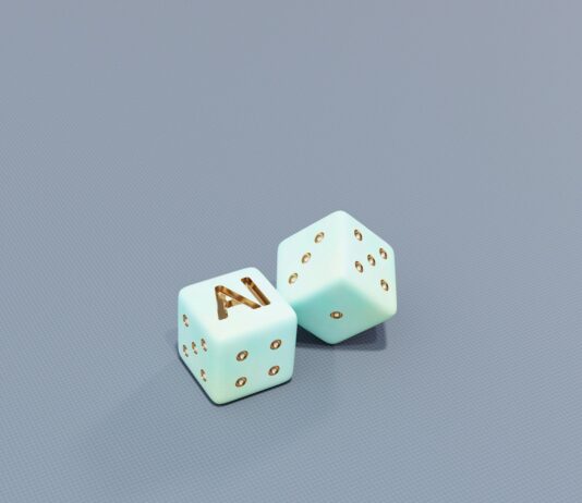 AI, 내 손 안의 건강 비서…일상에 스며드는 인공지능 건강 관리 Two dice with ai letters and dots